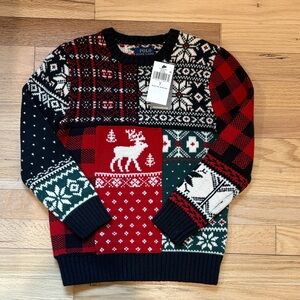 NWT- Kids Polo by Ralph Lauren Multicolor Patchwork Sweater